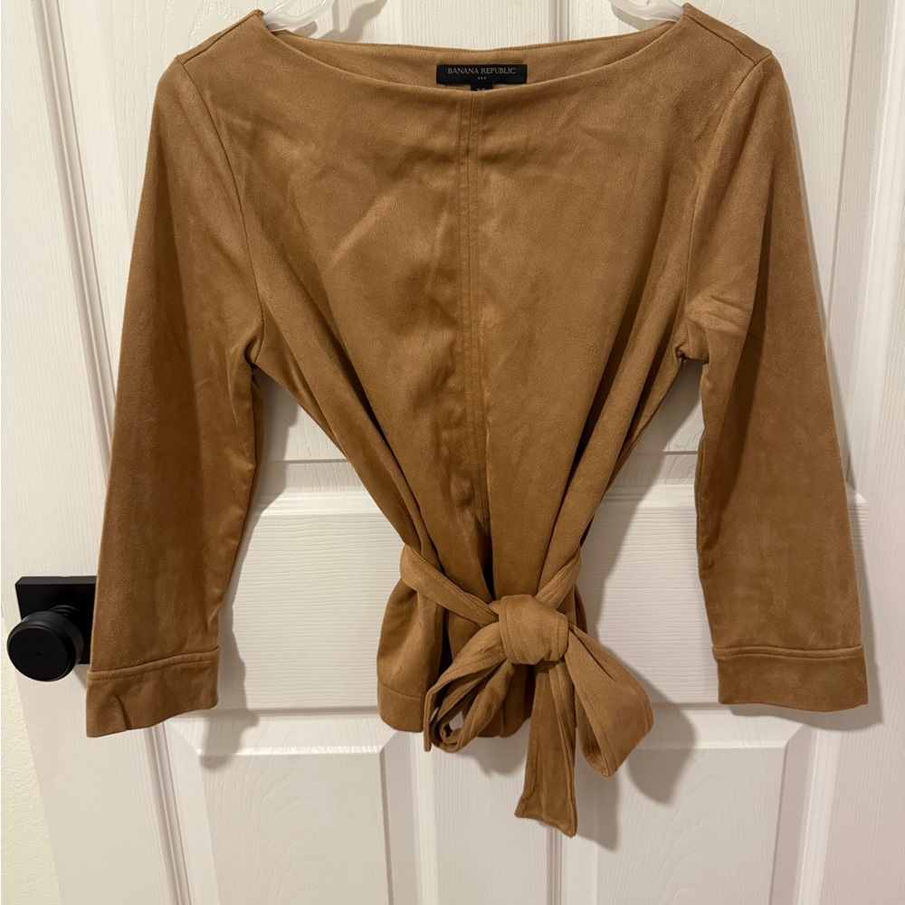 Banana Republic Women's Brown Tie-Front Blouse